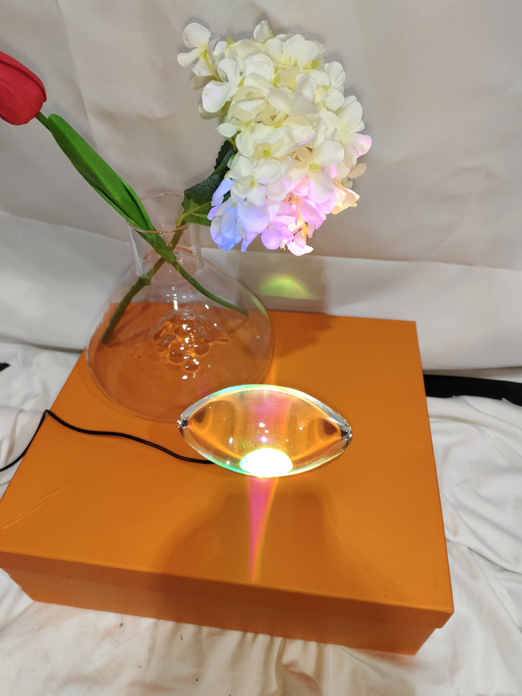Angel Eyes Crystal Lamp Modern Bedroom Bedside Atmosphere Small Night Lamp Designer Creative Trending Projection Table Lamp