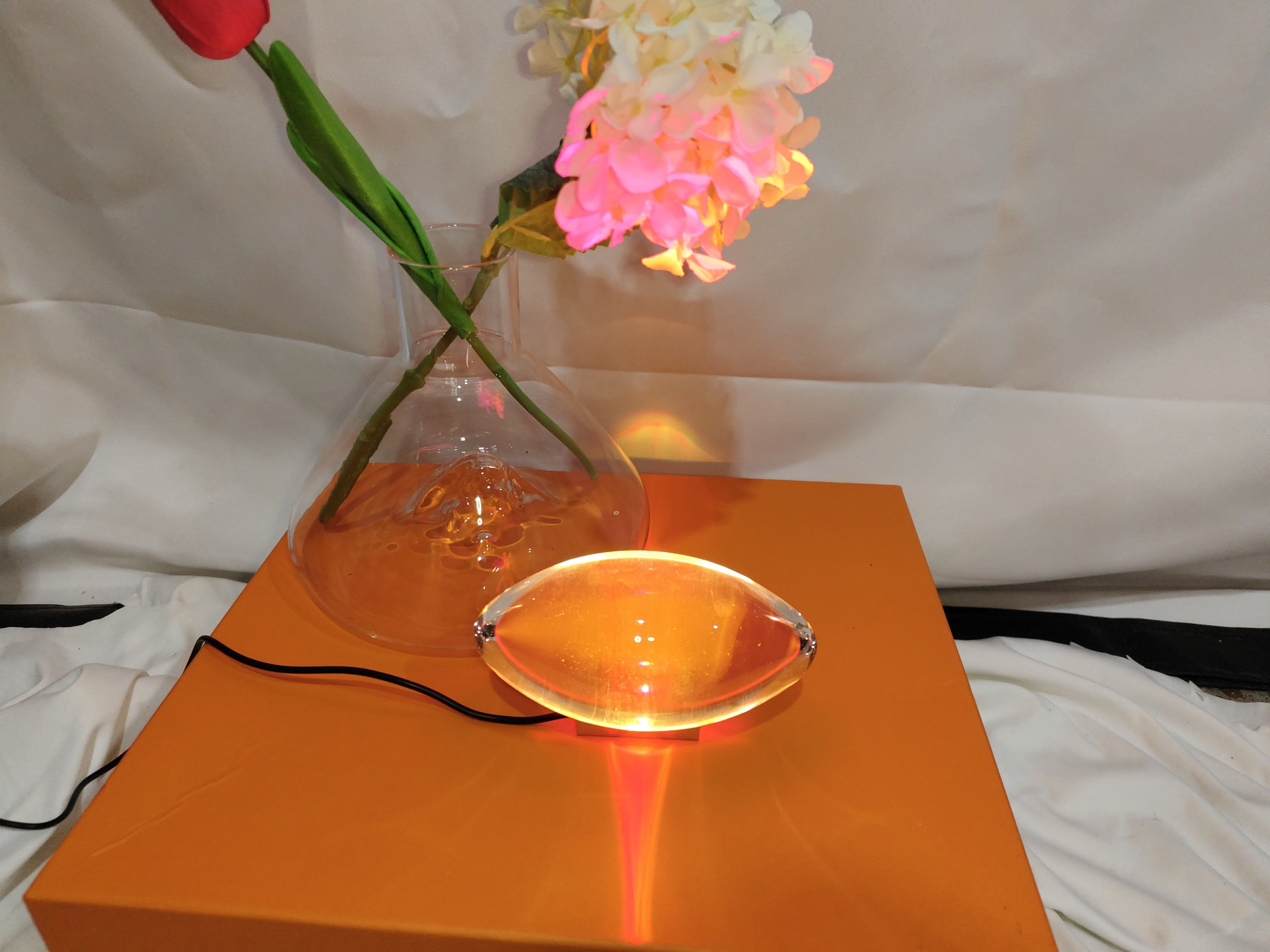 Angel Eyes Crystal Lamp Modern Bedroom Bedside Atmosphere Small Night Lamp Designer Creative Trending Projection Table Lamp