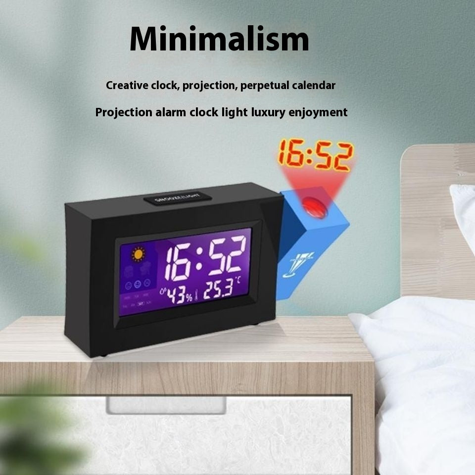 Electronic Color Screen Weather Station Clock Weather Forecast Projection Clock