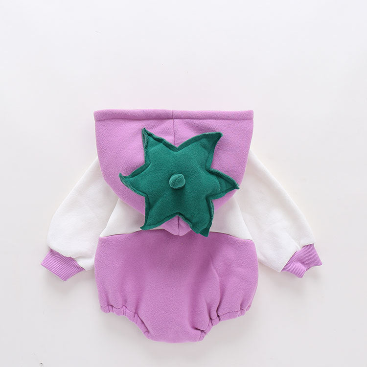 Baby Winter Clothes, Vegetable Styling Clothes, Foreign Style Romper Plus Velvet Thickening Warm One-piece Baby Winter Clothes