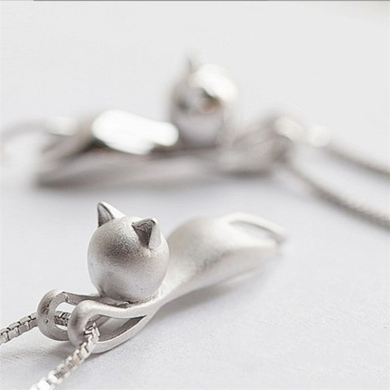 Short Wild Clavicle Chain Cat Pendant Necklace For Women Girls Cute Fashion Simple Gifts Fashion Jewelry