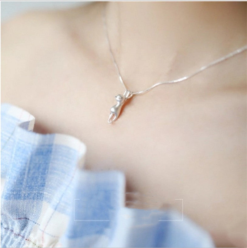 Short Wild Clavicle Chain Cat Pendant Necklace For Women Girls Cute Fashion Simple Gifts Fashion Jewelry