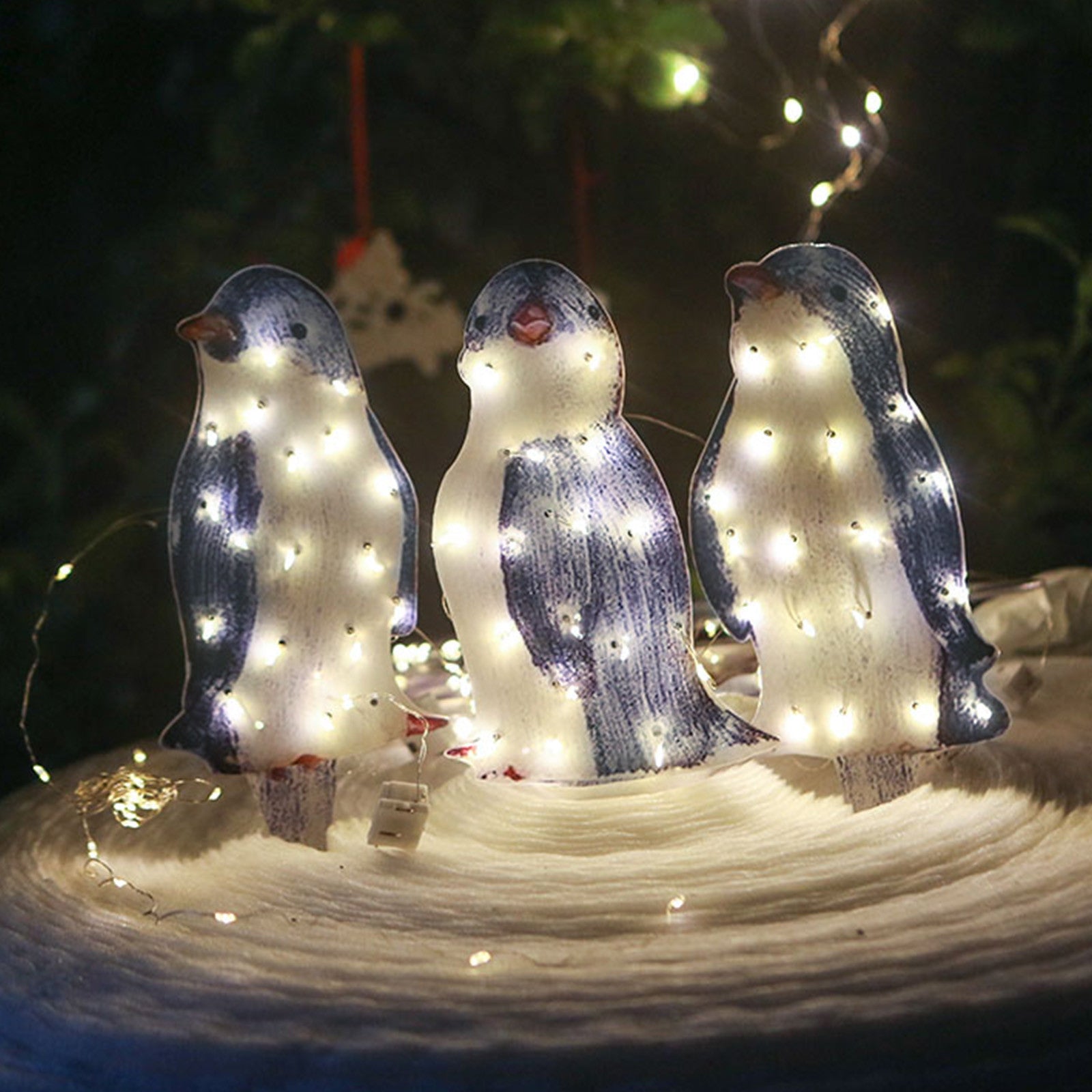 Christmas Glowing Penguin Christmas Acrylic Ornament