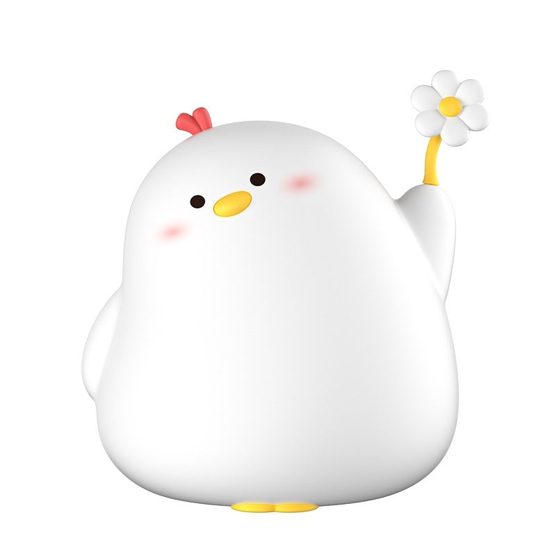 Cute Chicken Night Light Silicone Atmosphere Small Night Lamp