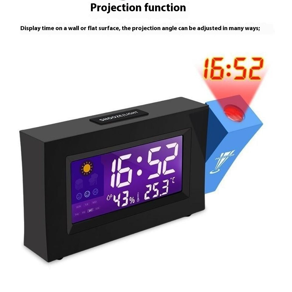 Electronic Color Screen Weather Station Clock Weather Forecast Projection Clock