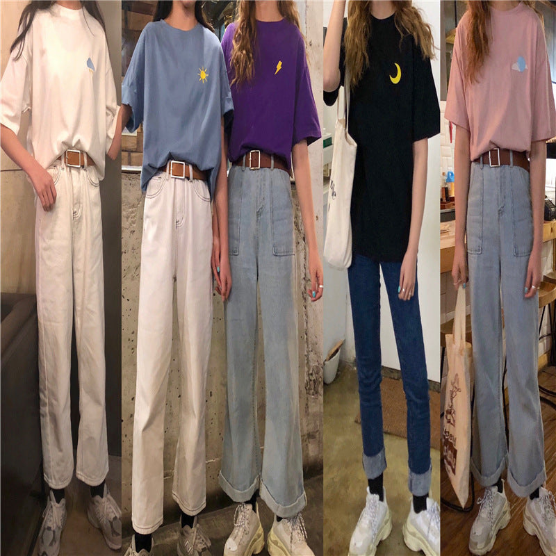 Weather fashion embroidery short sleeve