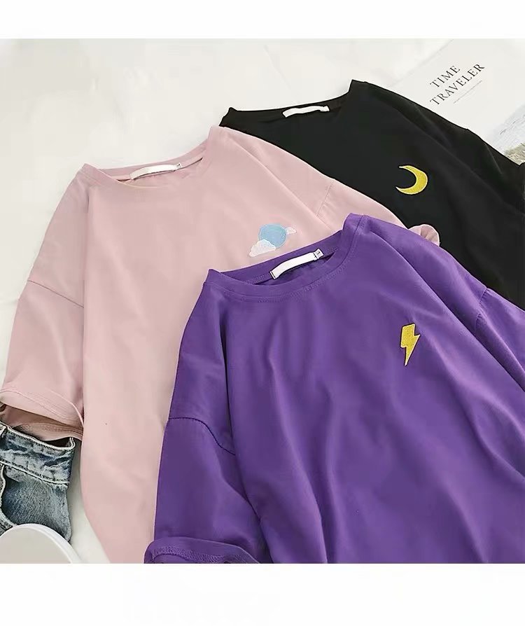 Weather fashion embroidery short sleeve