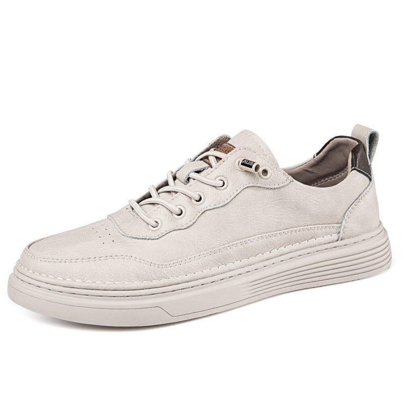 Versatile Sports Casual Low-top Cowhide Flat Shoes