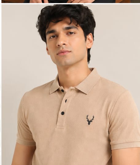 Men’s Ribbed Polo T-Shirt