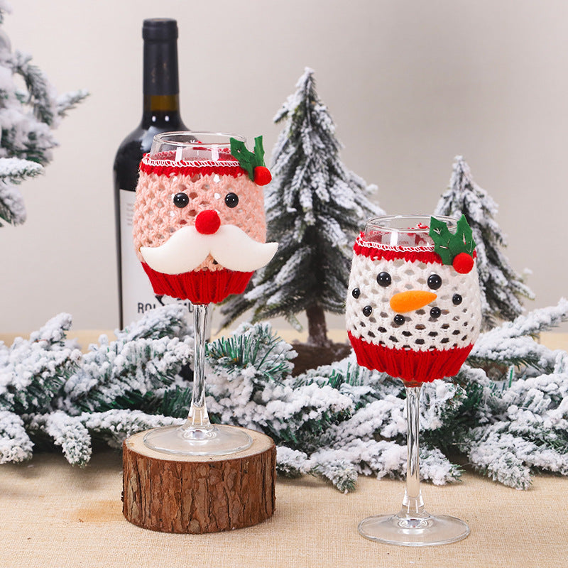 New Products In Stock Christmas Wool Wine Cup Cover