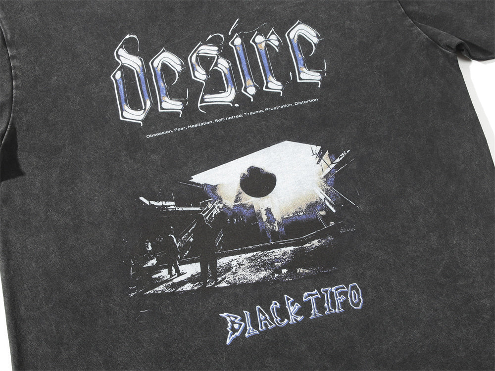 Pattern Printed T-shirt Top For Men