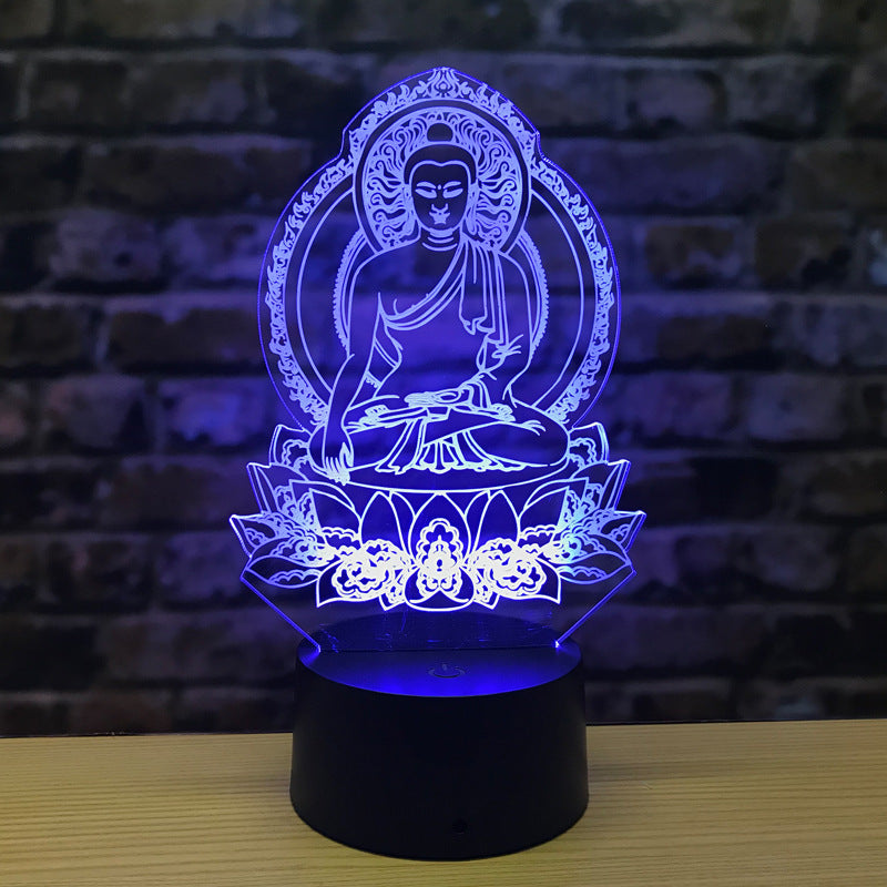 3D Small Night Lamp LED Colorful Visual Atmosphere Table Lamp