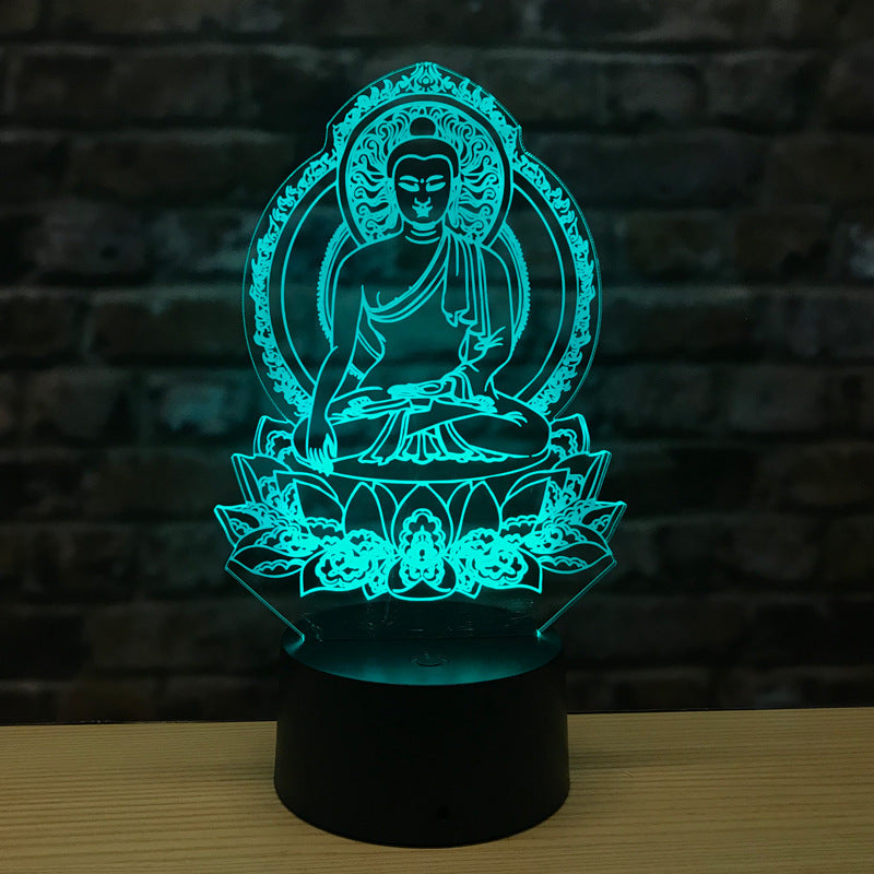 3D Small Night Lamp LED Colorful Visual Atmosphere Table Lamp