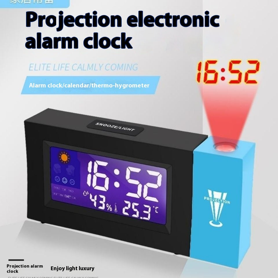Electronic Color Screen Weather Station Clock Weather Forecast Projection Clock